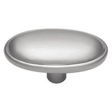 Hickory Hardware P517-SC Tranquility Collection Knob Oval 1-11/16 Inch x 1 Inch Satin Silver Cloud Finish