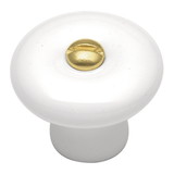 Hickory Hardware P7-W Tranquility Collection Knob 1-1/4 Inch Diameter White Finish