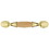 Hickory Hardware P794-NM Woodgrain Collection Pull 3 Inch Center to Center Polished Brass & Natural Maple Finish