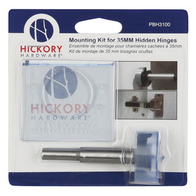 Hickory Hardware PBH3100 Mounting Templates Collection Cabinet Door Concealed Hinge Mounting Kit Clear Blue Finish Includes 1-3/8 Inch (35mm) Forstner Drill Bit