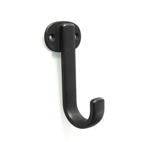 Hickory Hardware Euro-Contemporary Collection Single Prong Hook 4-3/4 Inch Long Black Iron Finish