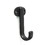 Hickory Hardware S077189-BI Euro-Contemporary Collection Single Prong Hook 4-3/4 Inch Long Black Iron Finish