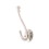 Hickory Hardware S077194-14 Cottage Collection Coat & Hat Hook 5-1/4 Inch Long Polished Nickel Finish