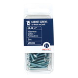 Hickory Hardware VP5000 Screw Pack Collection Screws #8-32 X 1 Inch Zinc Finish (15 Pack)