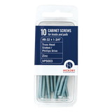 Hickory Hardware VP5003 Screw Pack Collection Screws #8-32 X 1-3/4 Inch Zinc Finish (10 Pack)