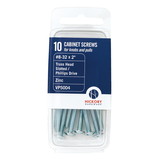 Hickory Hardware VP5004 Screw Pack Collection Screws #8-32 X 2 Inch Zinc Finish (10 Pack)