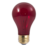 Bulbrite 861084 Incandescent A19 Medium Screw (E26) 25W Dimmable Light Bulb Transparent Red 18Pk