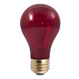 Bulbrite 861084 Incandescent A19 Medium Screw (E26) 25W Dimmable Light Bulb Transparent Red 18Pk