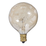 Bulbrite Incandescent G16.5 Candelabra Screw (E12) 25W Dimmable Light Bulb Amber Marble 6Pk (144024)