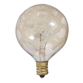 Bulbrite Incandescent G16.5 Candelabra Screw (E12) 40W Dimmable Light Bulb Amber Marble 6Pk (144026)