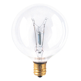 Bulbrite 861264 Incandescent G16.5 Candelabra Screw (E12) 40W Dimmable Light Bulb 2700K/Warm White 40Pk