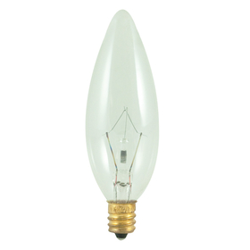 Bulbrite Incandescent B10 Candelabra Screw (E12) 25W Dimmable Light Bulb 2700K/Warm White 50Pk (400025)