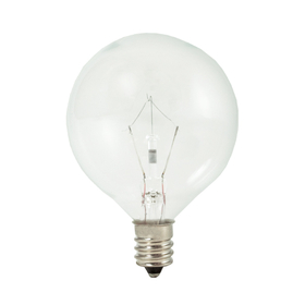 Bulbrite 861255 Krypton G16.5 Candelabra Screw (E12) 25W Dimmable Light Bulb 2700K/Warm White 20Pk