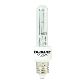 Bulbrite Krypton/Xenon T3 Mini-Candelabra Screw (E11) 20W Dimmable Light Bulb 2700K/Warm White 2Pk (473120)