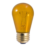 Bulbrite 861023 Incandescent S14 Medium Screw (E26) 11W Dimmable Light Bulb Transparent Amber 25Pk