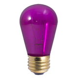 Bulbrite 861310 Incandescent S14 Medium Screw (E26) 11W Dimmable Light Bulb Transparent Purple 25Pk