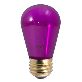 Bulbrite Incandescent S14 Medium Screw (E26) 11W Dimmable Light Bulb Transparent Purple 25Pk (701511)