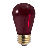 Bulbrite 861311 Incandescent S14 Medium Screw (E26) 11W Dimmable Light Bulb Transparent Red 25Pk