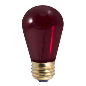 Bulbrite Incandescent S14 Medium Screw (E26) 11W Dimmable Light Bulb Transparent Red 25Pk (701711)