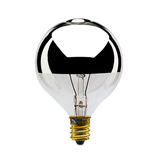 Bulbrite 861211 Incandescent G16.5 Candelabra Screw (E12) 25W Dimmable Light Bulb 2700K/Warm White Half Mirror 25Pk