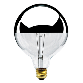 Bulbrite 861292 Incandescent G40 Medium Screw (E26) 100W Dimmable Light Bulb 2700K/Warm White Half Mirror 4Pk