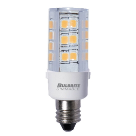 Bulbrite 861530 Led T4 Candelabra Screw (E12) 4.5W Dimmable Light Bulb 2700K/Warm White 35W Incandescent Equivalent 2Pk