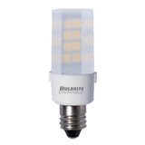 Bulbrite 861531 Led T4 Candelabra Screw (E12) 4.5W Dimmable Light Bulb 2700K/Warm White 35W Incandescent Equivalent 2Pk