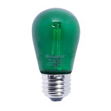 Bulbrite 861151 Led S14 Medium Screw (E26) 2W Non-Dimmable Filament Light Bulb Green 11W Incandescent Equivalent 5Pk