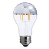 Bulbrite Led A19 Medium Screw (E26) 5W Dimmable Filament Half Mirror Light Bulb 2700K/Warm White 40W Incandescent Equivalent 2Pk (776671)