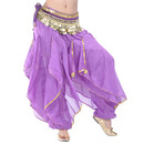 Muka Belly Dance Harem Pants, Tribal Arabic Indian Dancing Baggy Pants, with Gold Trim