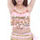 Muka Women's Tribal Belly Dance Costume Halter Bra Top with Colorful Gold Sequin with Fringe