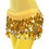 Muka Vogue Style Belly Dance Hip Scarf, Dangling Paillettes Bling Sequins Gold Coins Chiffon Skirt Wrap Women Dancing