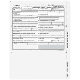 Super Forms 1042SD05 - Form 1042-S Foreign Person&#x27;s U.S. Source Income - Recipient State Copy D