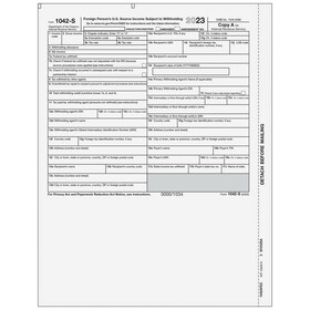 Super Forms 1042SFED05 - Form 1042-S Foreign Person&#x27;s U.S. Source Income - Copy A Federal