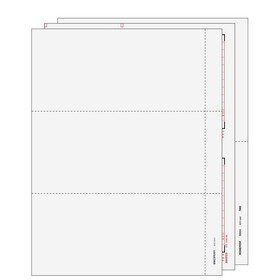 Super Forms 3UPSET6I05 - 3up Blank W-2 Form 6-part Set (with Instructions)