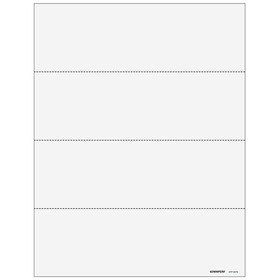 Super Forms 4DWNPERF05 - 4up Blank W-2 Form - Horizontal (with Employee Instructions)