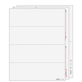 Super Forms 4DWNSET605 - 4up Blank W-2 Form 6-part Set with Instructions (Horizontal Employee Copies)
