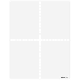 Super Forms 4UPPERF05 - 4up Blank W-2 &amp; 1099 Form - Quadrants (without Instructions)