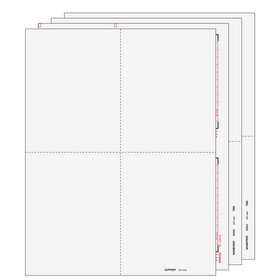 Super Forms 4UPSET805 - 4up Blank W-2 Form 8-part Set (without Instructions)