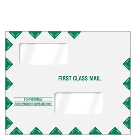 Super Forms 80343PS - Double Window First Class Mailing Envelope (Peel &amp; Close)