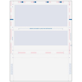 Super Forms 80480 - Pressure Seal Z-Fold Blue Check with Flat Background