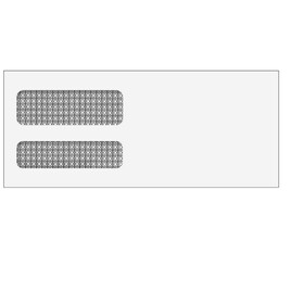 Super Forms 80595 - Double Window Envelope (Moisture Seal) 3 7/8 x 9 1/8