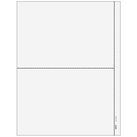 Super Forms 80637 - Blank 1099 2up Paper (with 1/2&quot; Side Perforation)