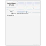 Super Forms 8108911W Preprinted Laser Deposit Ticket with MICR Line, Security Level: Good, Background: White Paper, Color: White