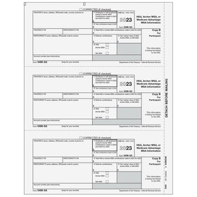 Super Forms 9380 - Form 5498-SA HSA, Archer MSA, or Medicare Advantage MSA Information Copy B Participant