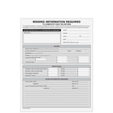 Super Forms A072 - Missing Information Forms (with Checklists)