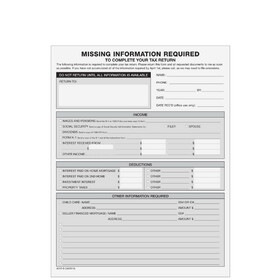Super Forms A072 - Missing Information Forms (with Checklists)
