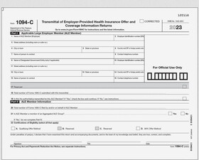 Super Forms B1094C105 - Form 1094-C - Transmittal of Employer-Provided Health Insurance Offer and Coverage Information Returns (Page 1)