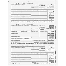 Super Forms BCAPFED05 - Form 1099-CAP Changes in Corporate Control and Capital Structure - Copy A Federal