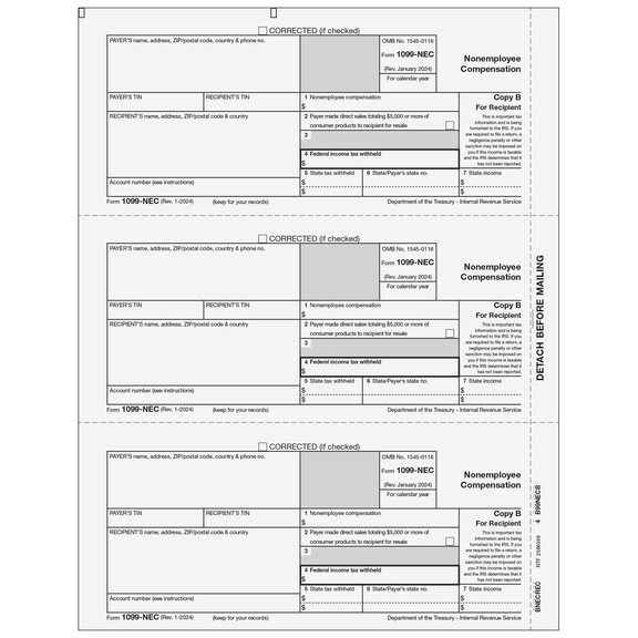 Super Forms 1099 Nec 2up Recipient Copy B Bnecrec05 Sale Reviews Opentip